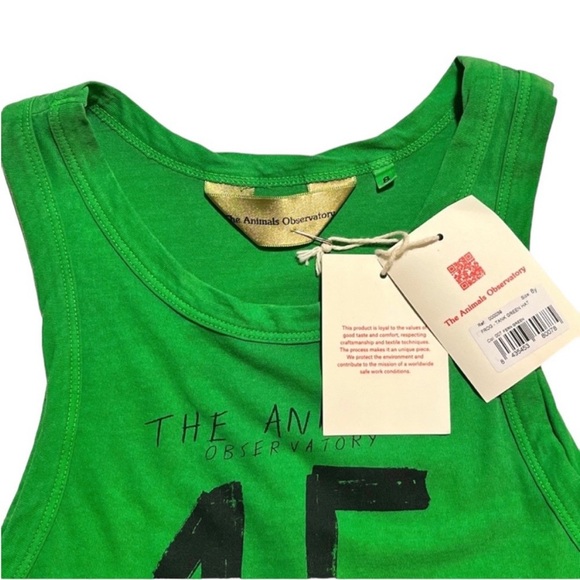 Kids The Animal Observatory Be Animal Green Tank Top - Picture 5 of 11
